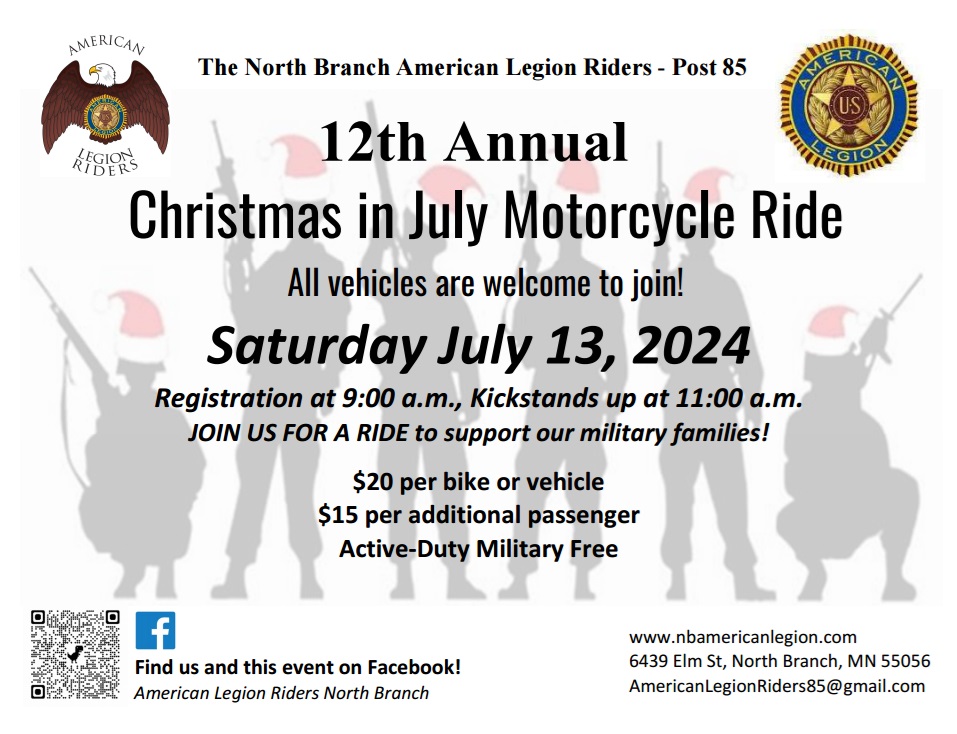 American Legion Riders Information – North Branch American Legion Post 85